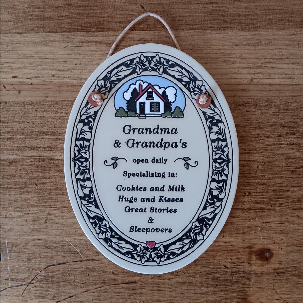 Trinity Pottery Grandma Grandpa Plaque